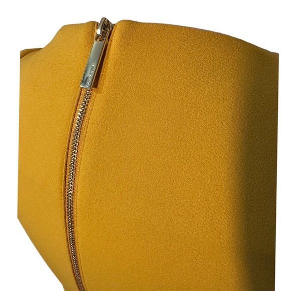 Beautiful NWT Calvin Klein sz 6P mustard / yellow ochre dress Chic and Classy - Picture 5 of 11